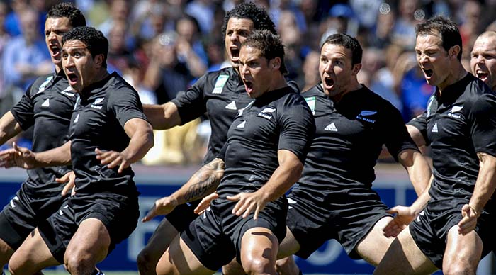 The Haka ceremony being performed by the All Blacks rugby team (Photo: Shutterstock)